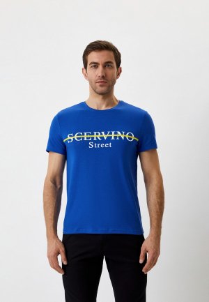 Футболка Scervino Street. Цвет: синий