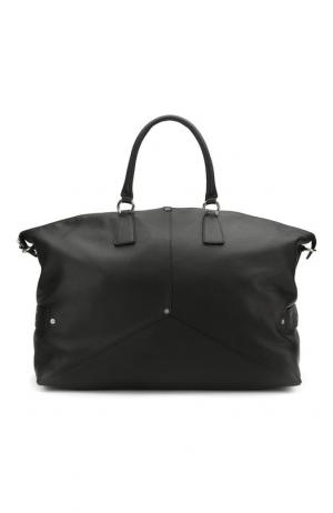 Кожаная дорожная сумка с плечевым ремнем Dsquared2. Цвет: черный