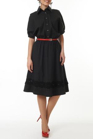 Платье с ремнем Argent. Цвет: черный
