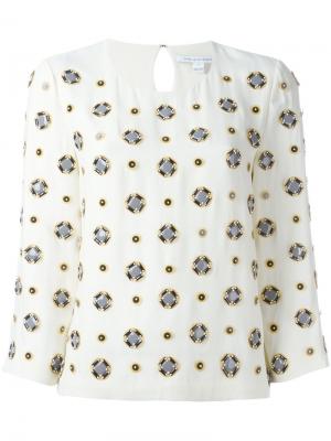 Блузка с рукавами три четверти Dvf Diane Von Furstenberg. Цвет: телесный