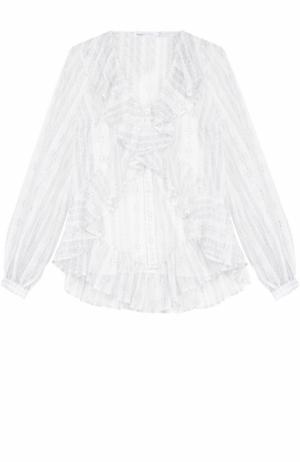 Кружевная полупрозрачная блуза свободного кроя Alice McCall. Цвет: серебряный