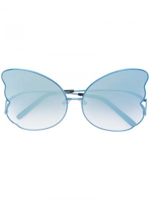 Солнцезащитные очки в форме бабочки Matthew Williamson. Цвет: синий