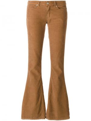 Вельветовые расклешенные брюки Dondup. Цвет: телесный