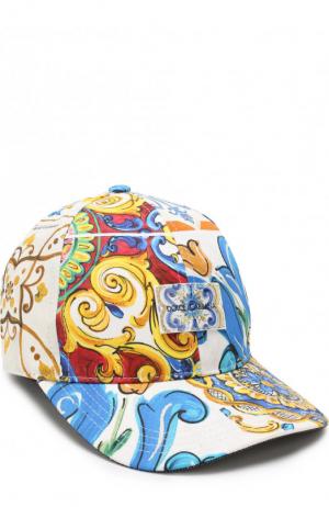 Бейсболка с принтом Dolce & Gabbana. Цвет: разноцветный