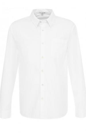 Хлопковая рубашка с воротником кент James Perse. Цвет: белый
