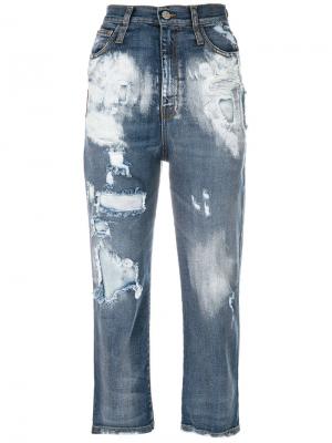 Укороченные джинсы Serinde Frankie Morello. Цвет: синий