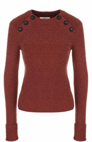 Приталенный пуловер с круглым вырезом Isabel Marant Etoile. Цвет: бордовый