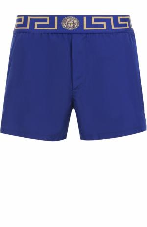 Плавки-шорты с широкой резинкой Versace. Цвет: синий
