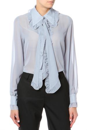 Блуза с рюшей Adzhedo. Цвет: серый
