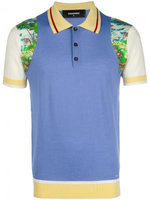 Colourblock printed polo shirt Dsquared2. Цвет: многоцветный