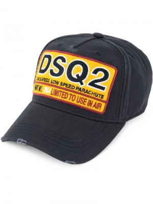 Бейсбольная кепка с заплаткой логотипом DSQ2 Dsquared2. Цвет: серый