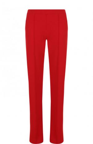 Однотонные брюки прямого кроя из вискозы Valentino. Цвет: красный