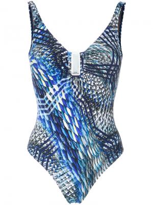 Mirassol printed swimsuit Lygia & Nanny. Цвет: синий