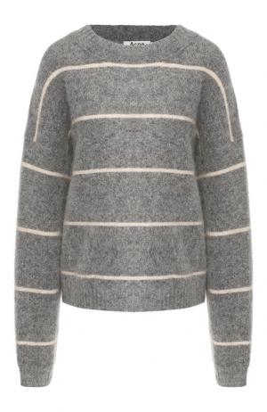 Пуловер в полоску со спущенным рукавом Acne Studios. Цвет: серый