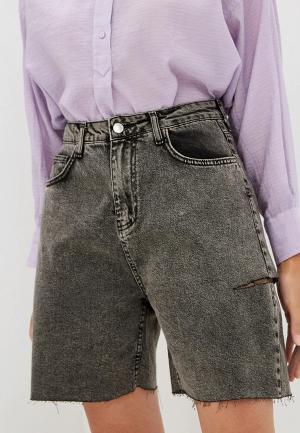 Шорты джинсовые Top. Цвет: серый