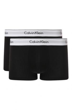 Комплект из двух хлопковых боксеров с широкой резинкой Calvin Klein Underwear. Цвет: черный