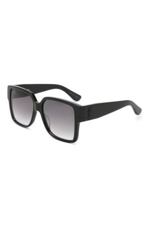 Солнцезащитные очки Saint Laurent. Цвет: черный