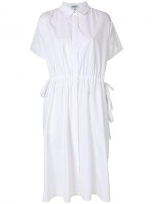 Платье-рубашка на шнурке Kenzo. Цвет: белый