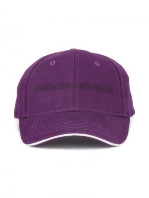 Бейсбольная кепка с вышивкой Natasha Zinko. Цвет: розовый и фиолетовый