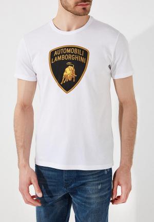 Футболка Automobili Lamborghini. Цвет: белый