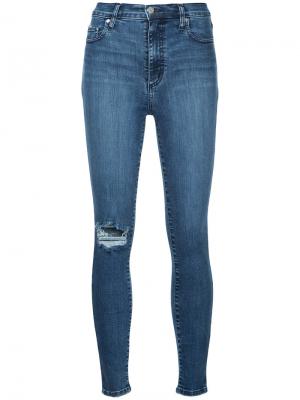 Облегающие укороченные джинсы Siren Nobody Denim. Цвет: синий