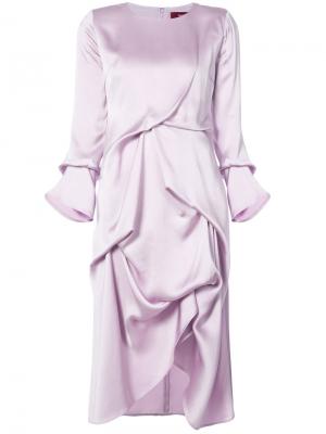 Платье с длинными рукавами Noemi Sies Marjan. Цвет: розовый и фиолетовый