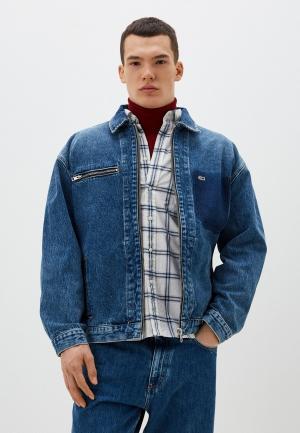 Куртка джинсовая Tommy Jeans. Цвет: синий