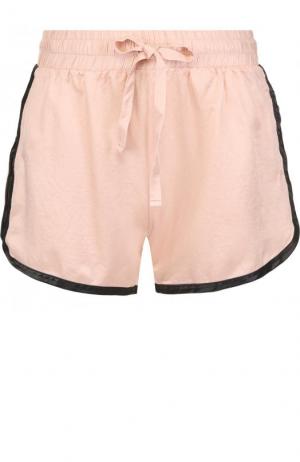 Хлопковые мини-шорты с эластичным поясом Deha. Цвет: розовый