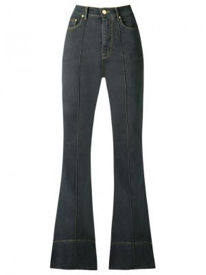 Расклешенные джинсы с высокой талией Amapô. Цвет: серый