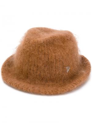 Шляпа с меховым эффектом Dondup. Цвет: коричневый