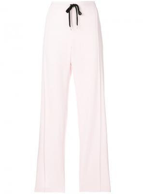 Прямые брюки со шнурком Ermanno Scervino. Цвет: розовый и фиолетовый