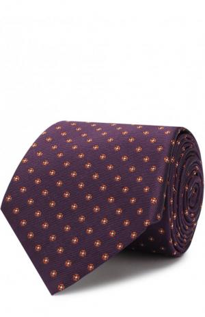 Шелковый галстук Canali. Цвет: фиолетовый