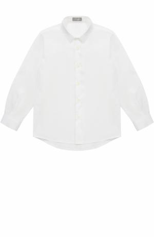 Хлопковая рубашка прямого кроя Il Gufo. Цвет: белый