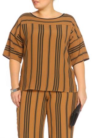 Рубашка-блузка Elena Miro. Цвет: коричневый