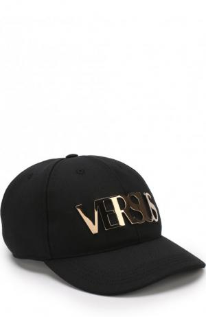 Шерстяная бейсболка Versus Versace. Цвет: черный