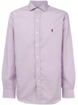 Классическая рубашка Polo Ralph Lauren. Цвет: розовый и фиолетовый
