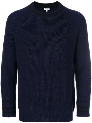 Трикотажный свитер в рубчик Kenzo. Цвет: синий