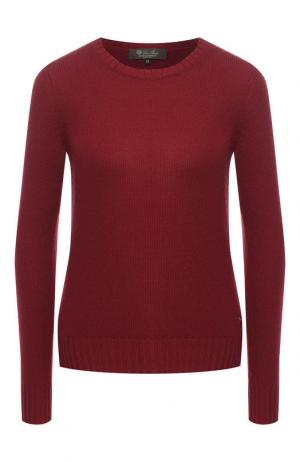 Кашемировый пуловер с круглым вырезом Loro Piana. Цвет: бордовый