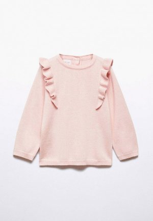 Джемпер Mango Kids. Цвет: розовый