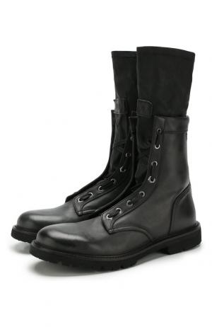 Высокие кожаные ботинки на шнуровке RTA. Цвет: черный