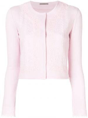 Укороченный пиджак Ermanno Scervino. Цвет: розовый и фиолетовый