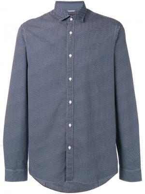 Рубашка с мелким геометрическим узором Michael Kors Collection. Цвет: синий