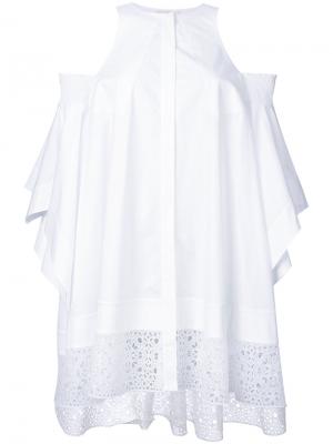 Оверсайз-рубашка с вырезами Antonio Berardi. Цвет: белый