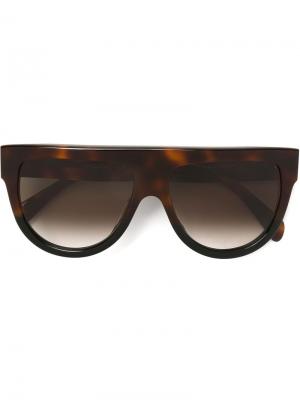 Солнцезащитные очки Shadow Céline Eyewear. Цвет: коричневый