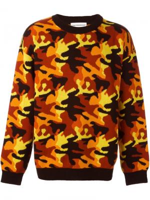 Камуфляжный свитер Gosha Rubchinskiy. Цвет: жёлтый и оранжевый