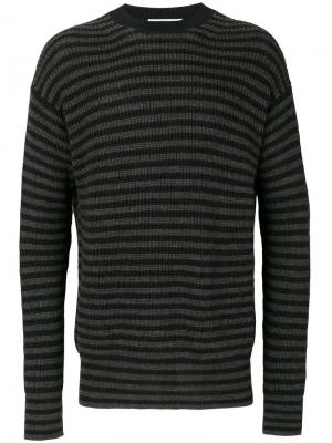 Трикотажный свитер в полоску McQ Alexander McQueen. Цвет: чёрный