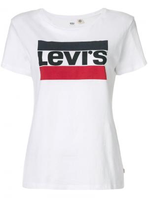 Футболка с логотипом  Levis Levi's. Цвет: белый