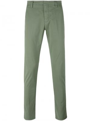 Классические брюки-чинос Dondup. Цвет: зелёный