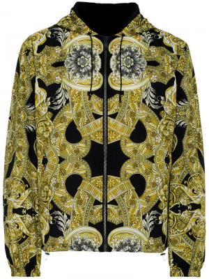Куртка-бомбер с принтом барокко Versace. Цвет: чёрный