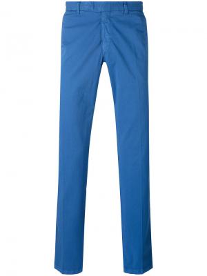 Брюки-чинос прямого кроя Armani Jeans. Цвет: синий